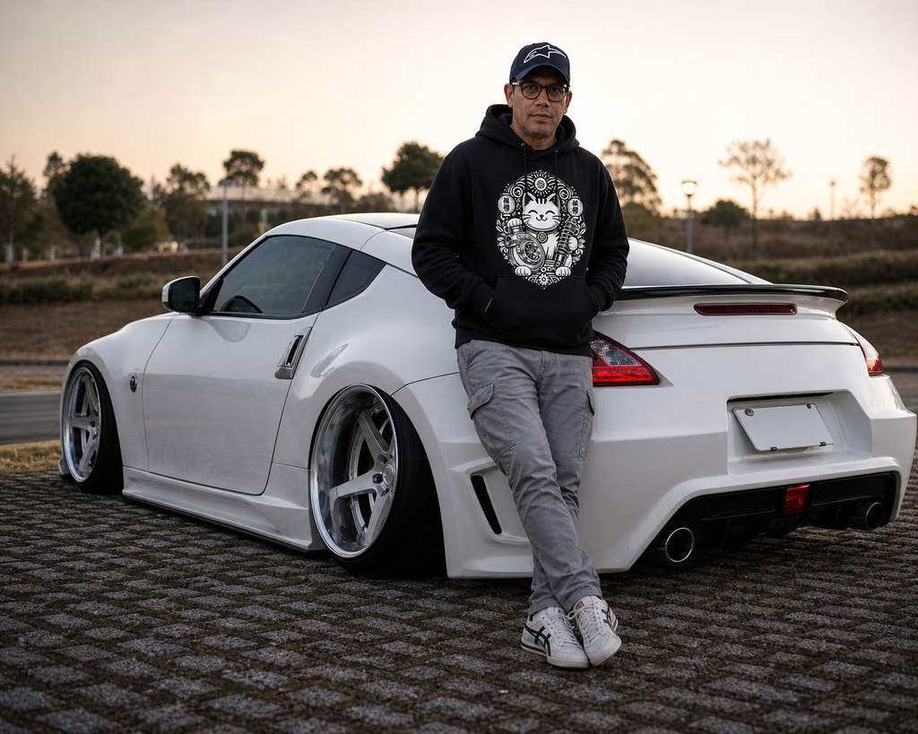 JDM Maneki Neko Turbo Strut Double Print Hoodie